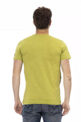 Tee casual de manga corta verde esmeralda