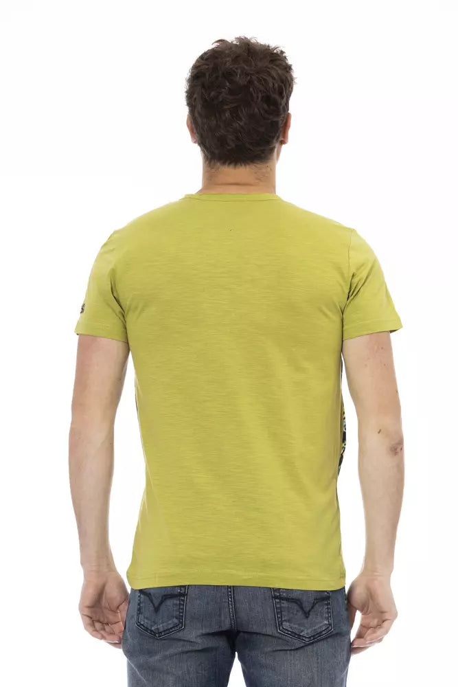 Green Cotton Men T-Shirt