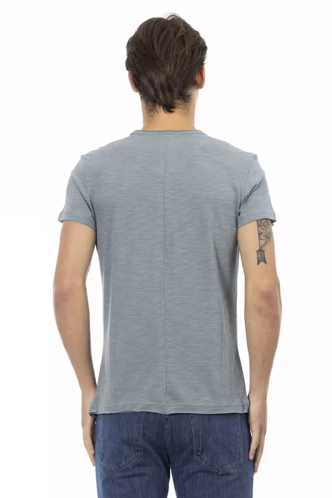 Tee de poche gris chic avec imprimé unique