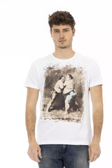 Élégant tee-shirt de mélange de coton blanc