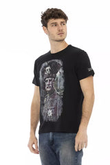 T-shirt graphique noir élégant avec flair artistique