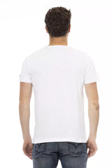 Elegante tee di miscela di cotone bianco