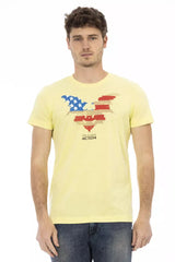 Sunshine Yellow Casual Tee με γραφική εκτύπωση