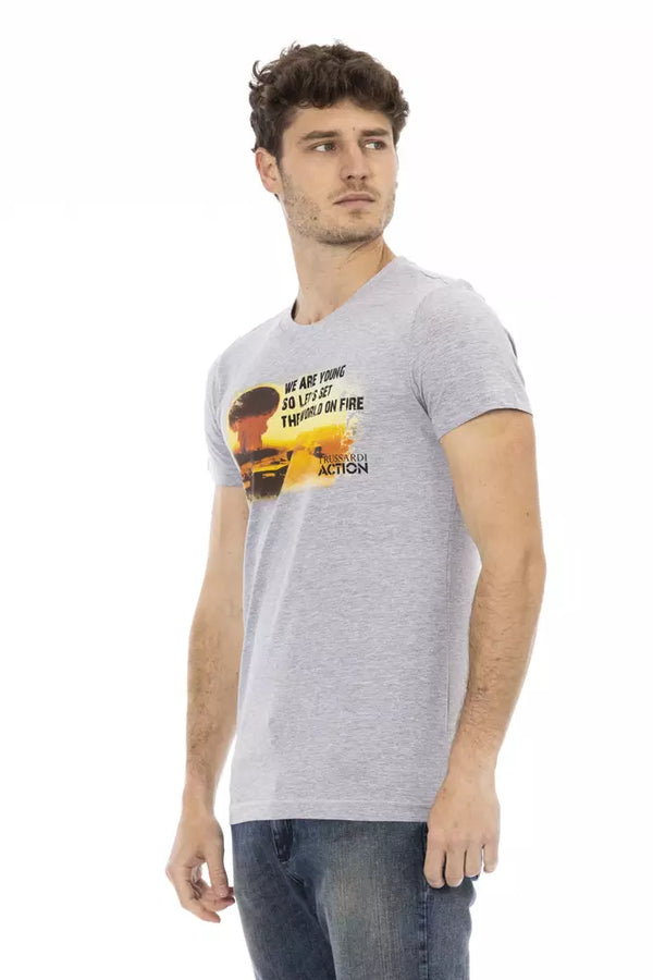 Chic Graphite Short Sleeve Tee με μπροστινή εκτύπωση