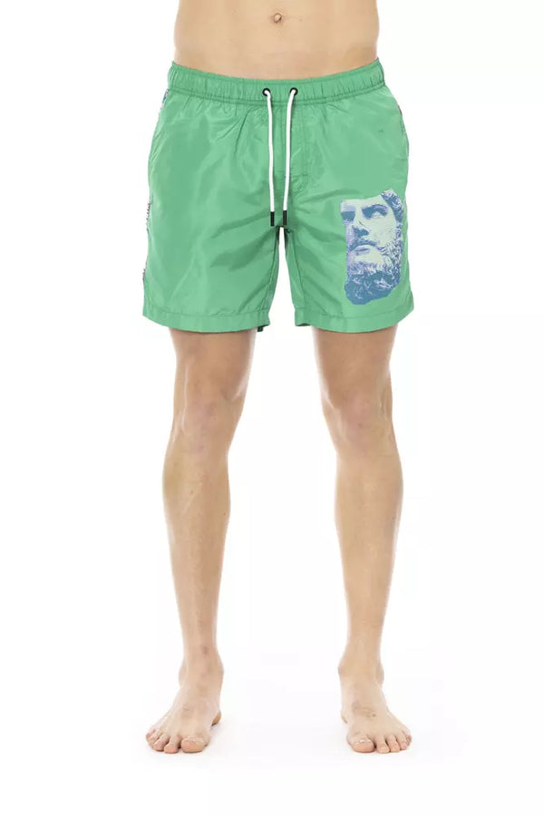 Abbaugedruckte Schwimmshorts mit Taschen