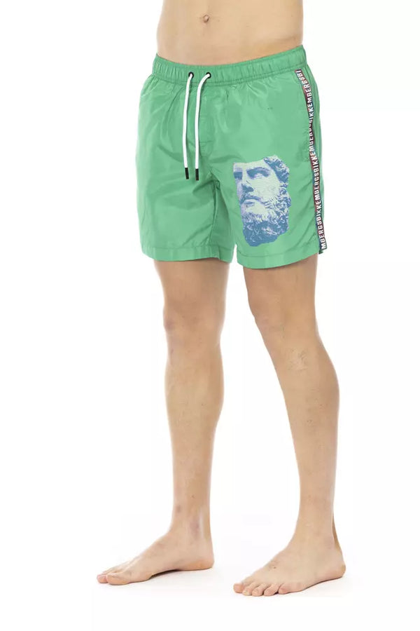 Abbaugedruckte Schwimmshorts mit Taschen