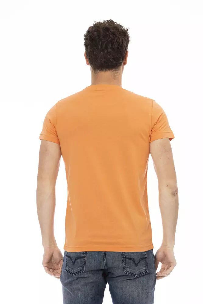 Elegante camiseta de manga corta naranja