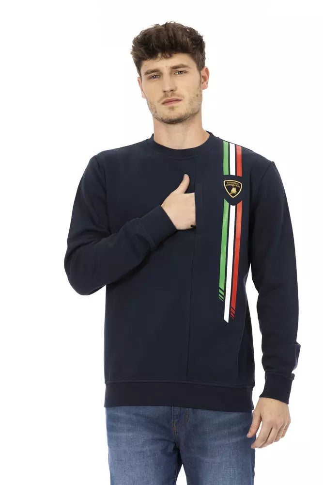 Sweat Sleek Shield Emblem Blue Crewneck