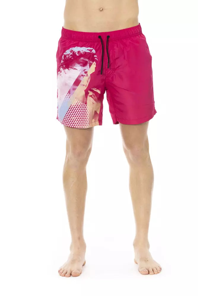 Fuchsia Swim Shorts avec détail latérale