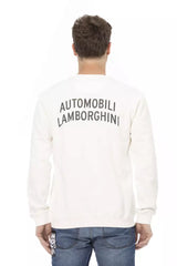 Pull de logo Blanc Crewneck Sleek