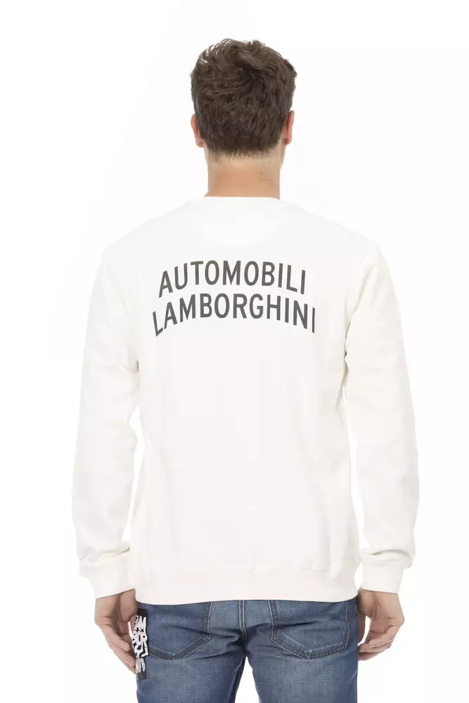 Maglione logo di Sleek White Crewneck Shield