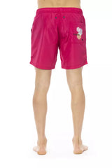 Fuchsia Swim Shorts avec détail latérale