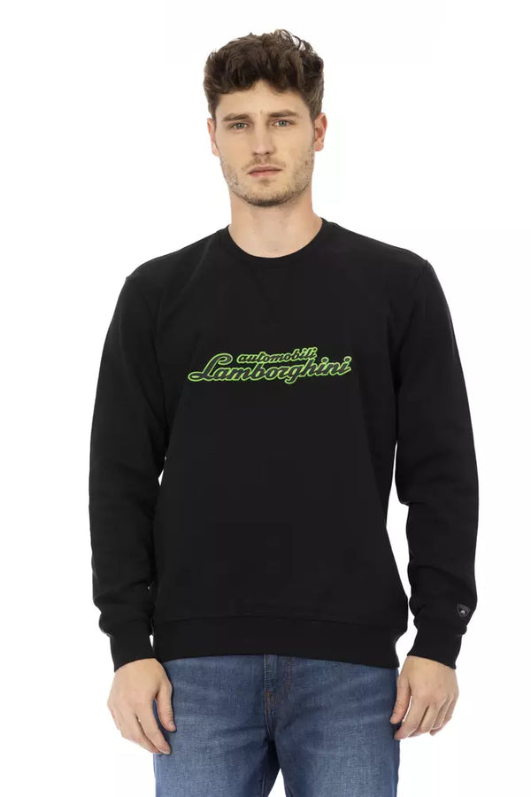 Schlankes Baumwoll -Crewneck -Sweatshirt mit Logo