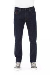 Chic tricolor Insert Jeans para hombres