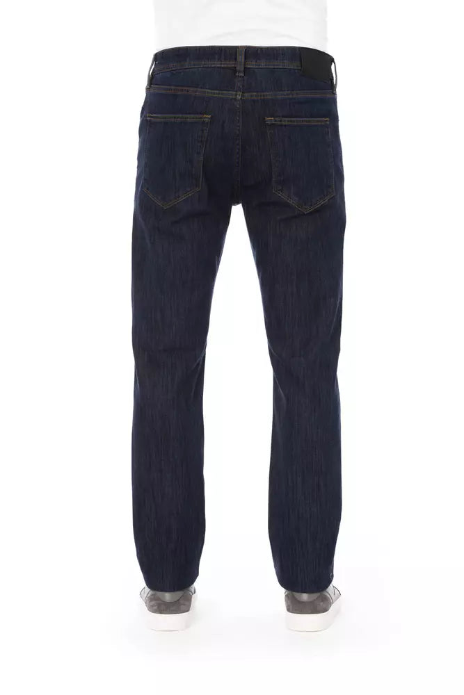 Chic tricolor Insert Jeans para hombres