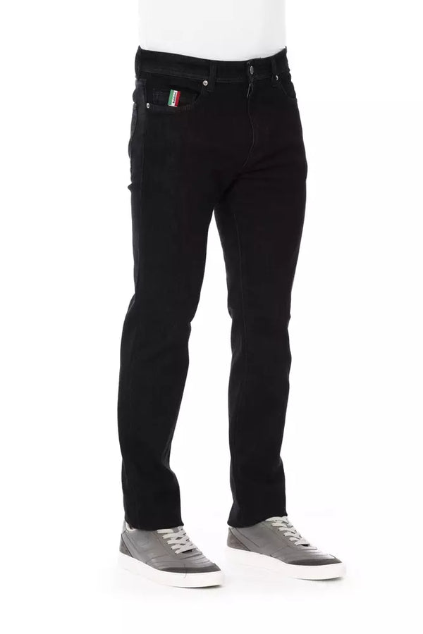 Black Cotton Men's Jeans