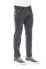 Jeans de hombres regulares de forma regular gris elegante