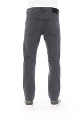 Jeans de hombres regulares de forma regular gris elegante