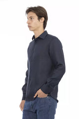 Camisa delgada de lino elegante para hombres