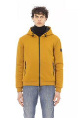 Yellow Polyester Men Jacket