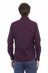 Chic Bordeaux Slim Fit Herrenhemd