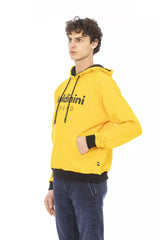 Sunshine Yellow Cotton Hoodie με μπροστινό λογότυπο