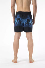 Chic bedruckte Strandshorts mit bestickten Logo