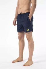 Blue Nylon Men Swimwear