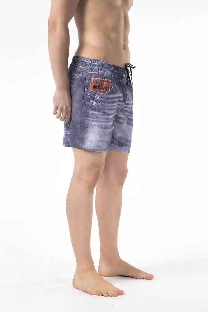 Schicke blau gedruckte Strandshorts