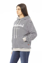 Elegante sudadera con capucha cepillada con acento logotipo