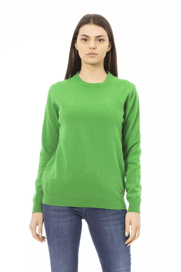 Smaragd-Eleganz-Woll-Cashmere-Pullover