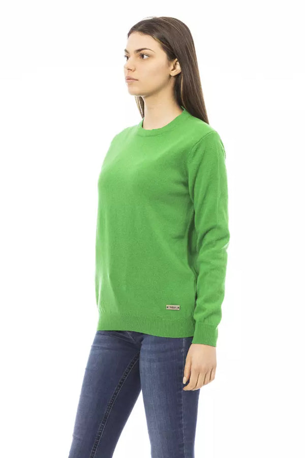 Smaragd-Eleganz-Woll-Cashmere-Pullover