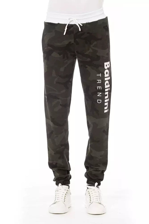 Green Cotton Men Pant