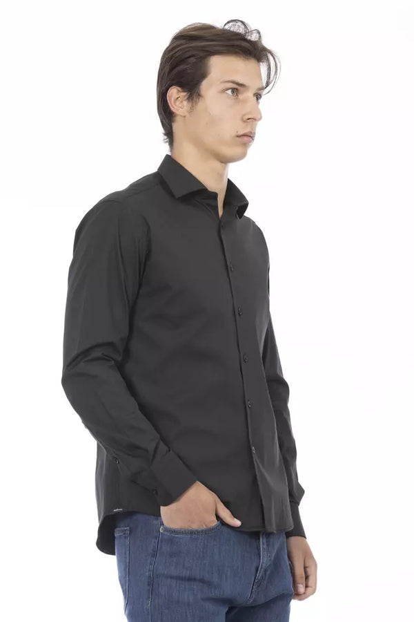 Camisa de cuello italiano de Elite Grey Slim Fit Italian