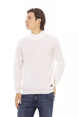 Eleganter weißer Rollkragenpullover