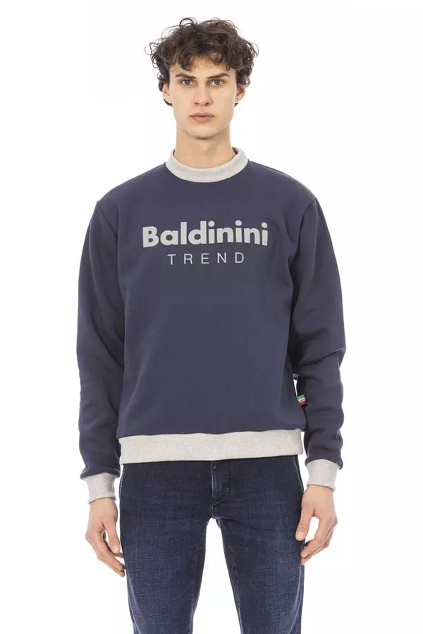 Elegantes blaues Langarm Sweatshirt