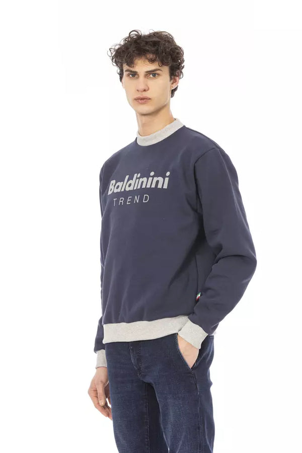 Elegantes blaues Langarm Sweatshirt