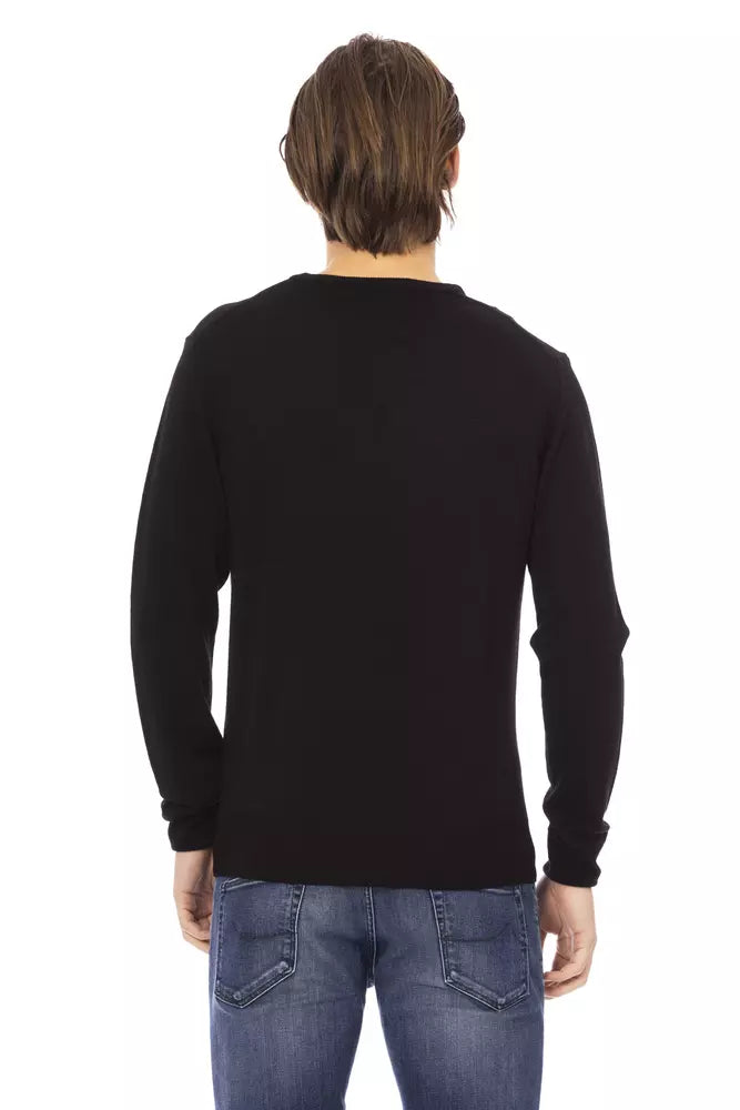 Eleganter schwarzer Rollkragenpullover