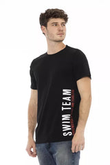 Black Cotton Men T-Shirt