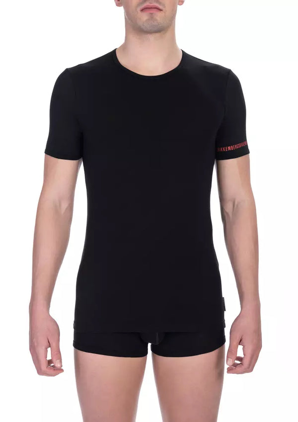 Black Cotton Men's T-Shirt