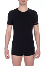 Sleek Bi-Pack Crew Camisetas en negro