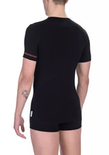 Sleek Bi-Pack Crew Camisetas en negro