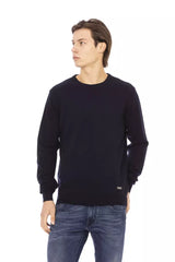 Blue Wool Men Sweater