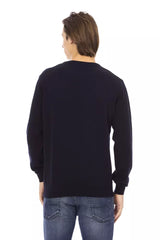 Chic Crewneck Blue δήλωση πουλόβερ