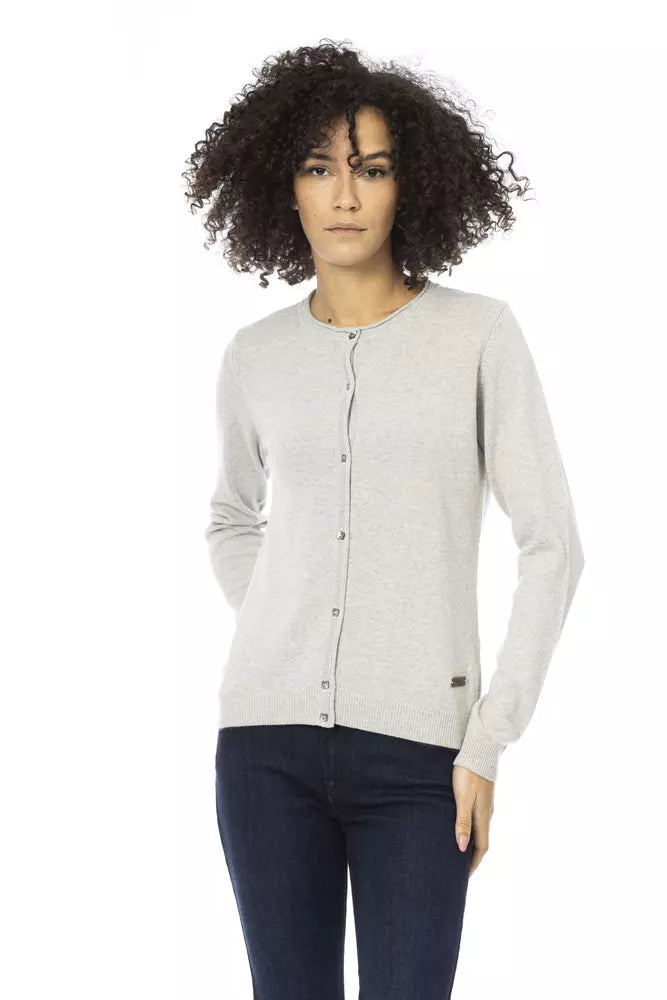 Schicker grauer monogrammierter Pullover