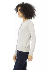 Schicker grauer monogrammierter Pullover