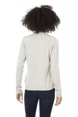 Schicker grauer monogrammierter Pullover