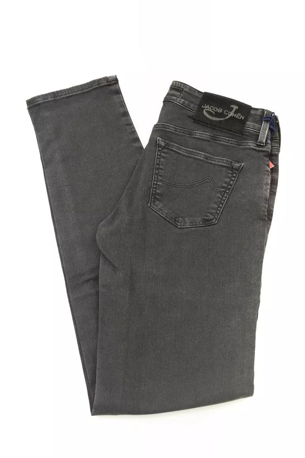 Jeans chic de piel negra y chic vintage