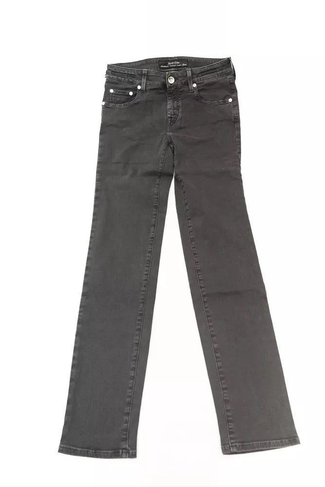 Jeans chic de piel negra y chic vintage