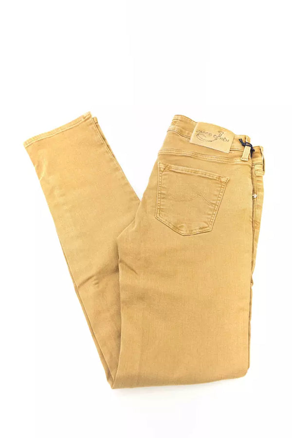 Jeans de diseñador de inspiración vintage chic beige